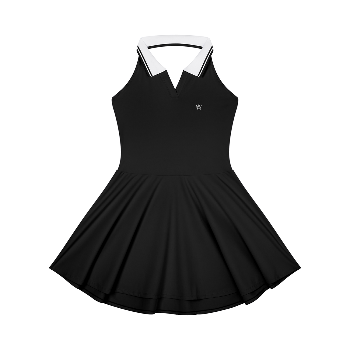 Women's Collared Halter A-Line Tennis Dress