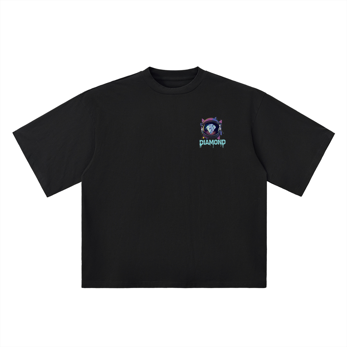 “In Space Diamond” Oversized Drop Shoulder T-Shirt
