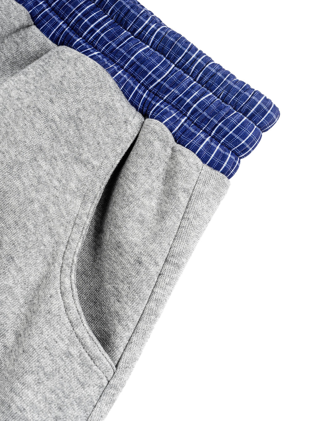 Diamond Plaid Waistband Barrel Sweatpants