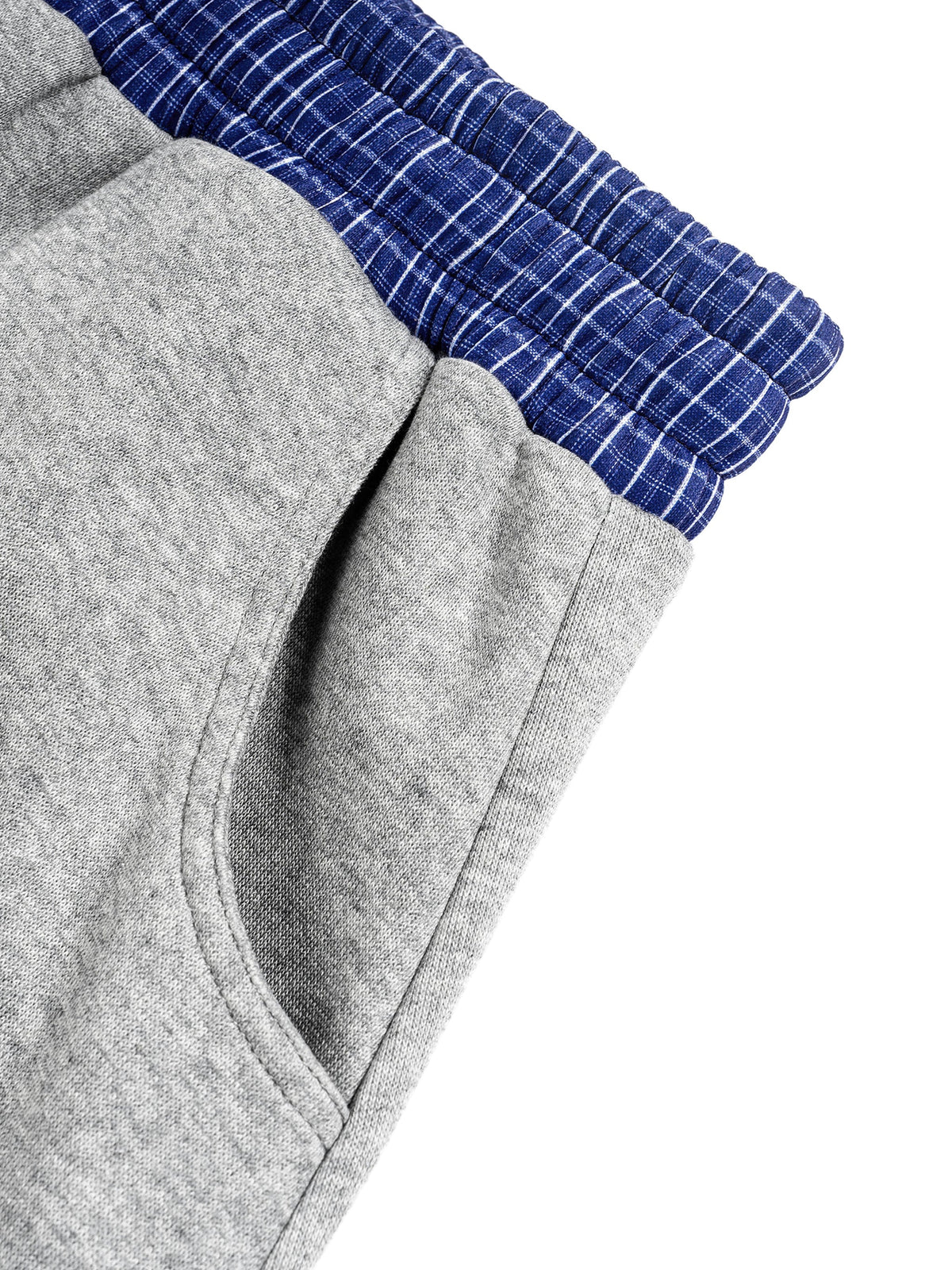 Diamond Plaid Waistband Barrel Sweatpants