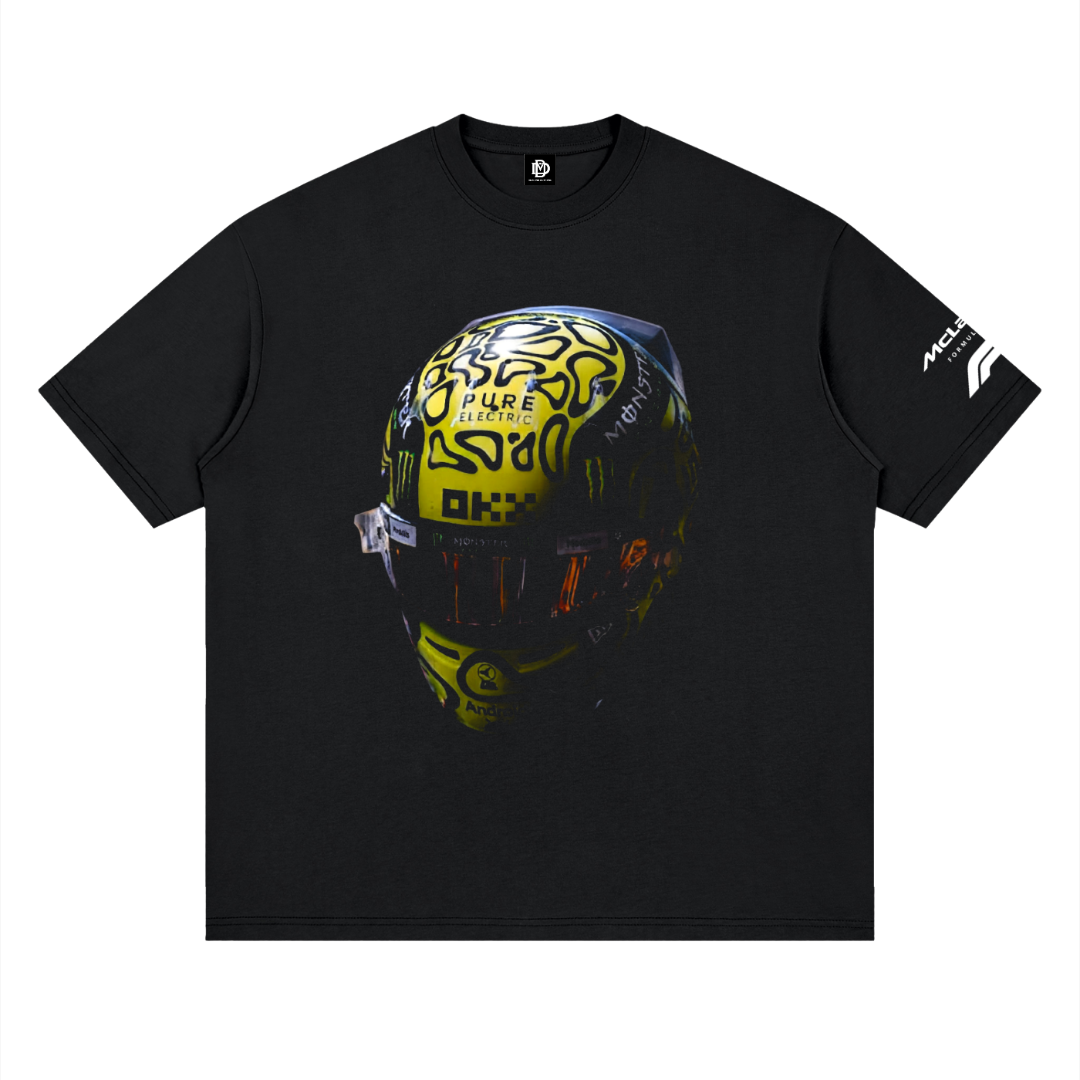 L. Norris Helmet Loose Drop Shoulder T-Shirt