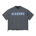 Diamond Oversized Washed Raw-Hem Boxy 340g T-shirt
