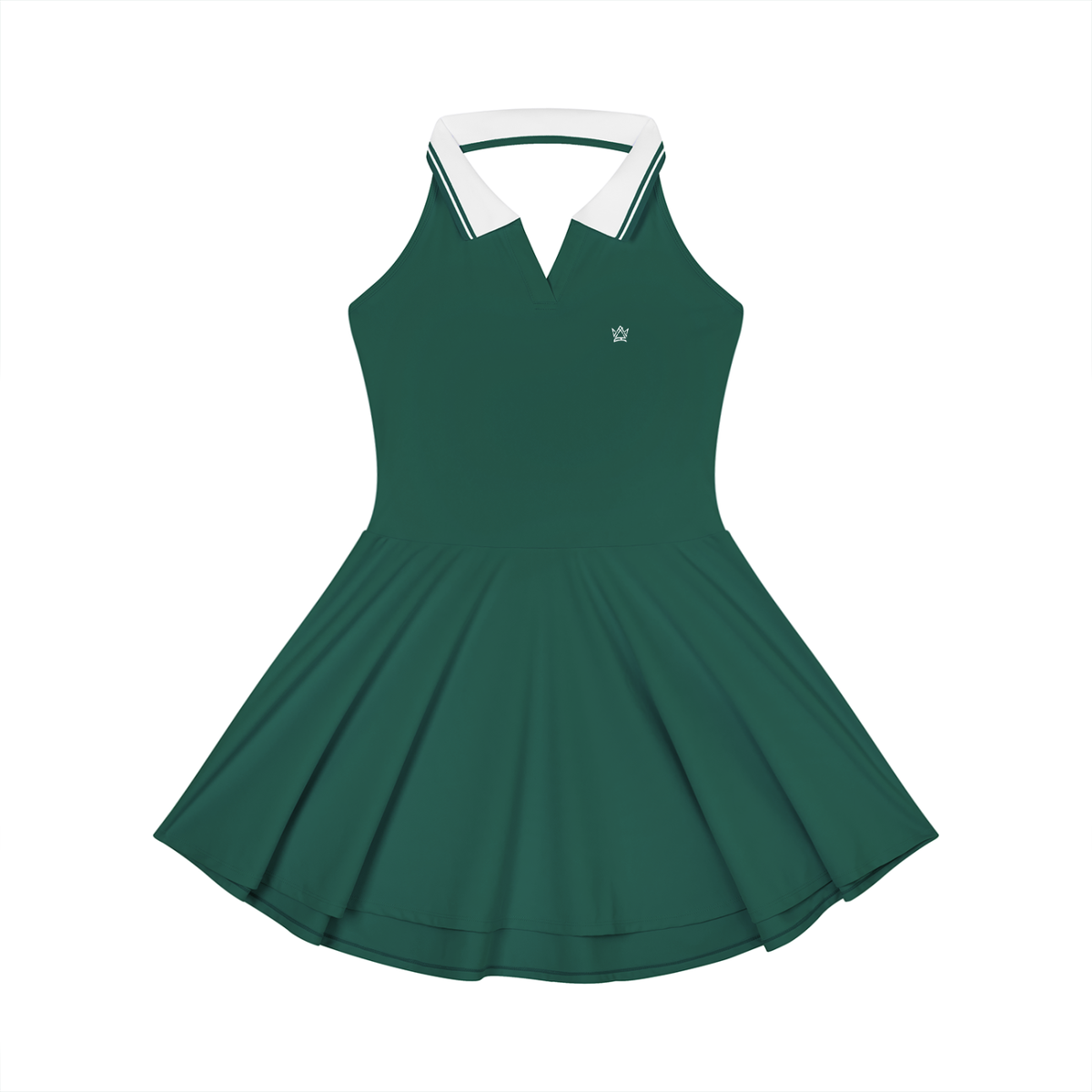 Women's Collared Halter A-Line Tennis Dress