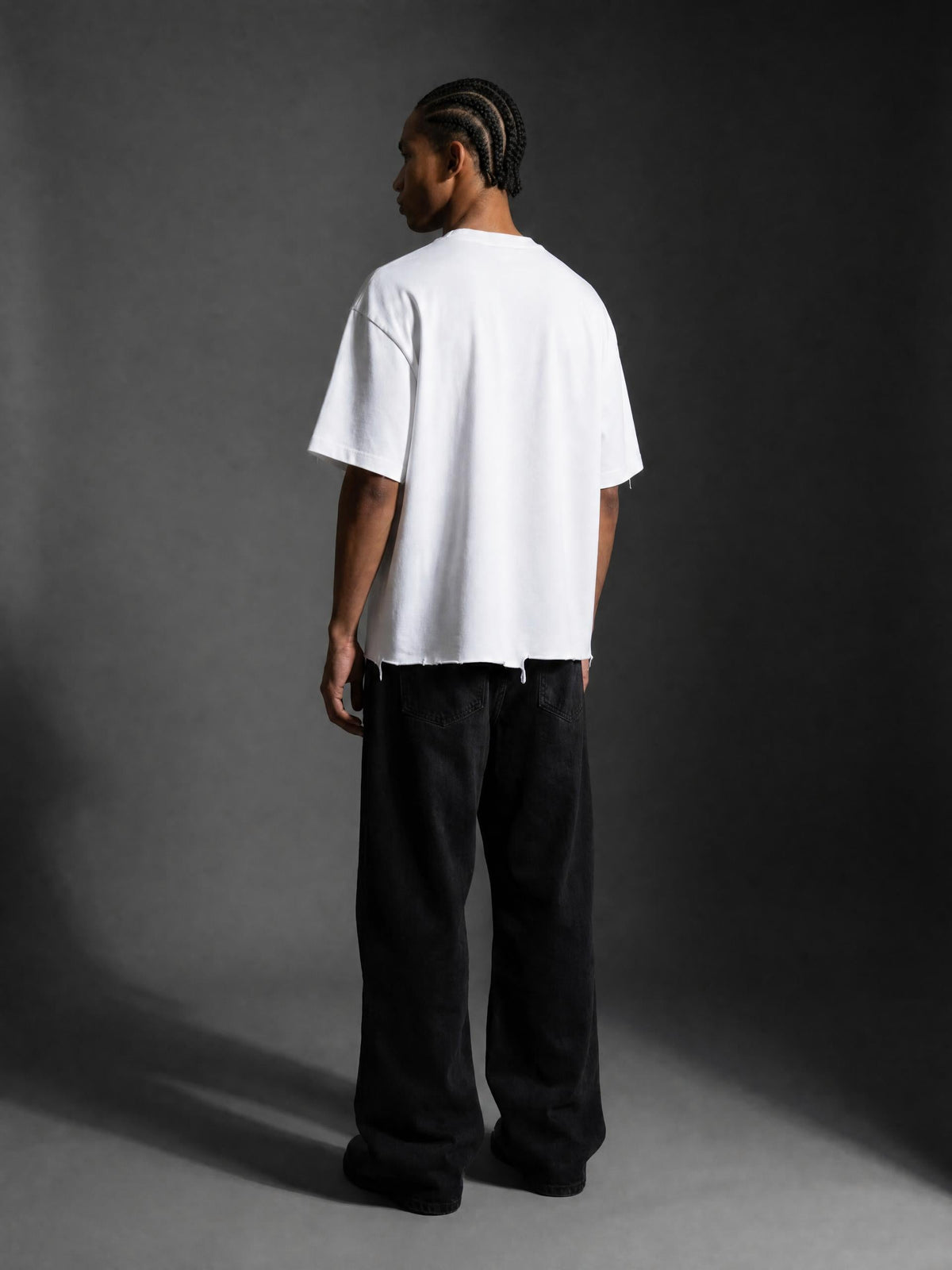 Diamond Oversized Washed Raw-Hem Boxy 340g T-shirt