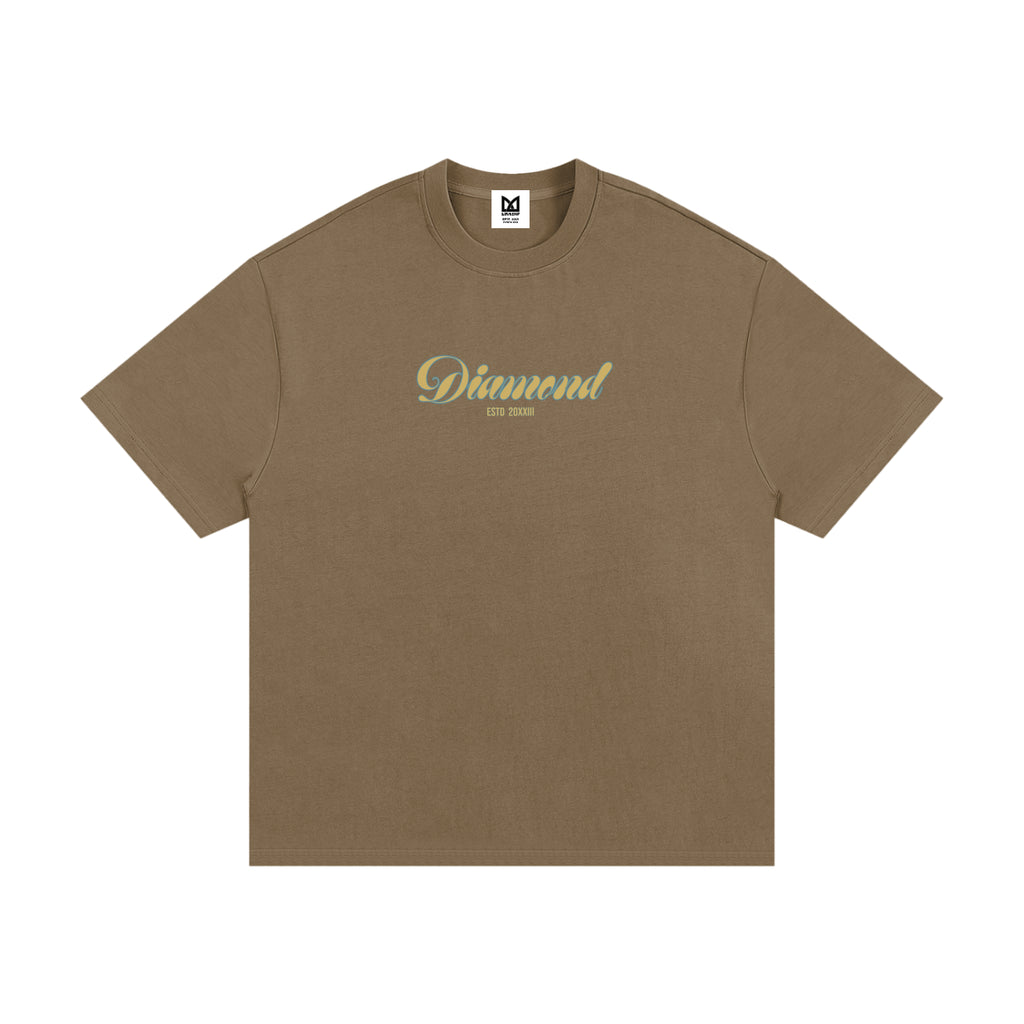 "World Wide Wave" Oversized Heavyweight Loose Cotton T-Shirt
