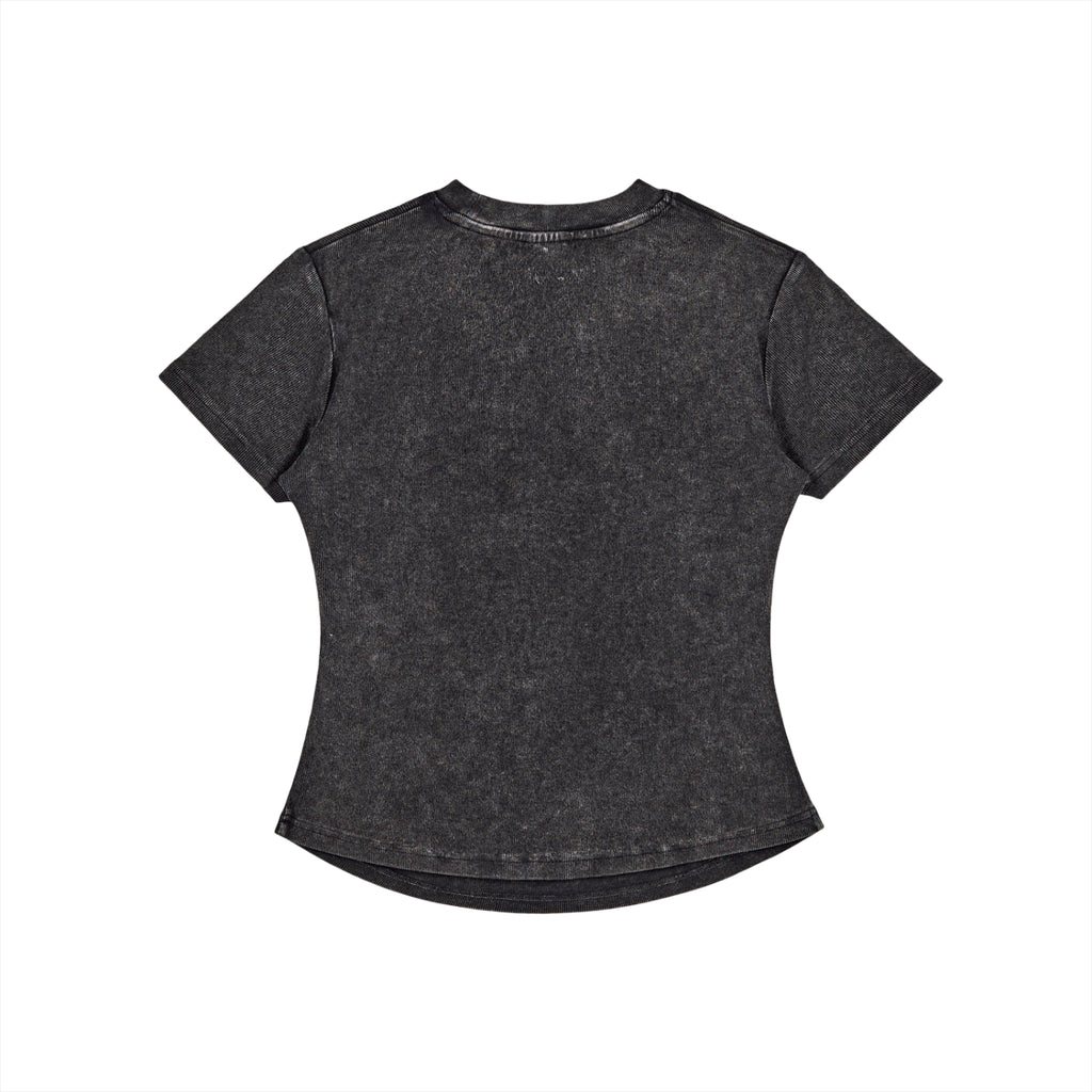 Vintage Washed Bodycon Cotton T-Shirt