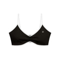 Women's Color Block Ruched V-Neck Sports Bra