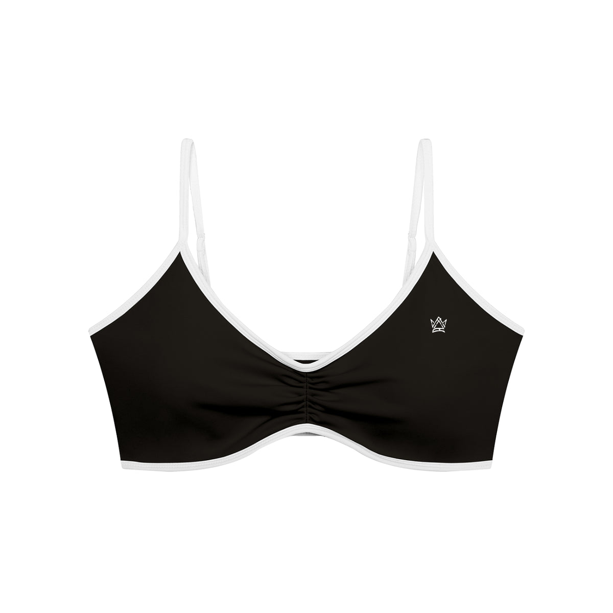 Women's Color Block Ruched V-Neck Sports Bra