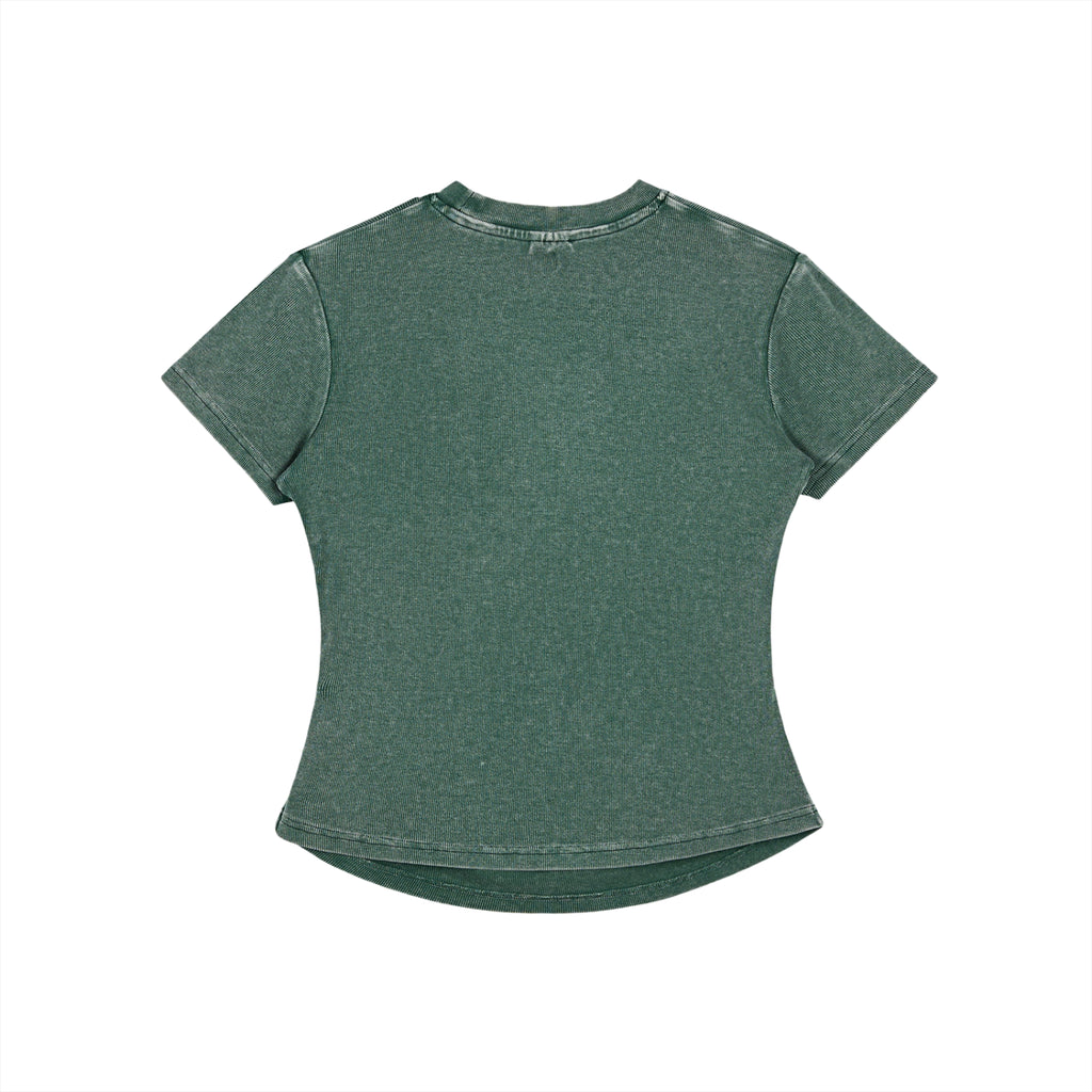 Vintage Washed Bodycon Cotton T-Shirt