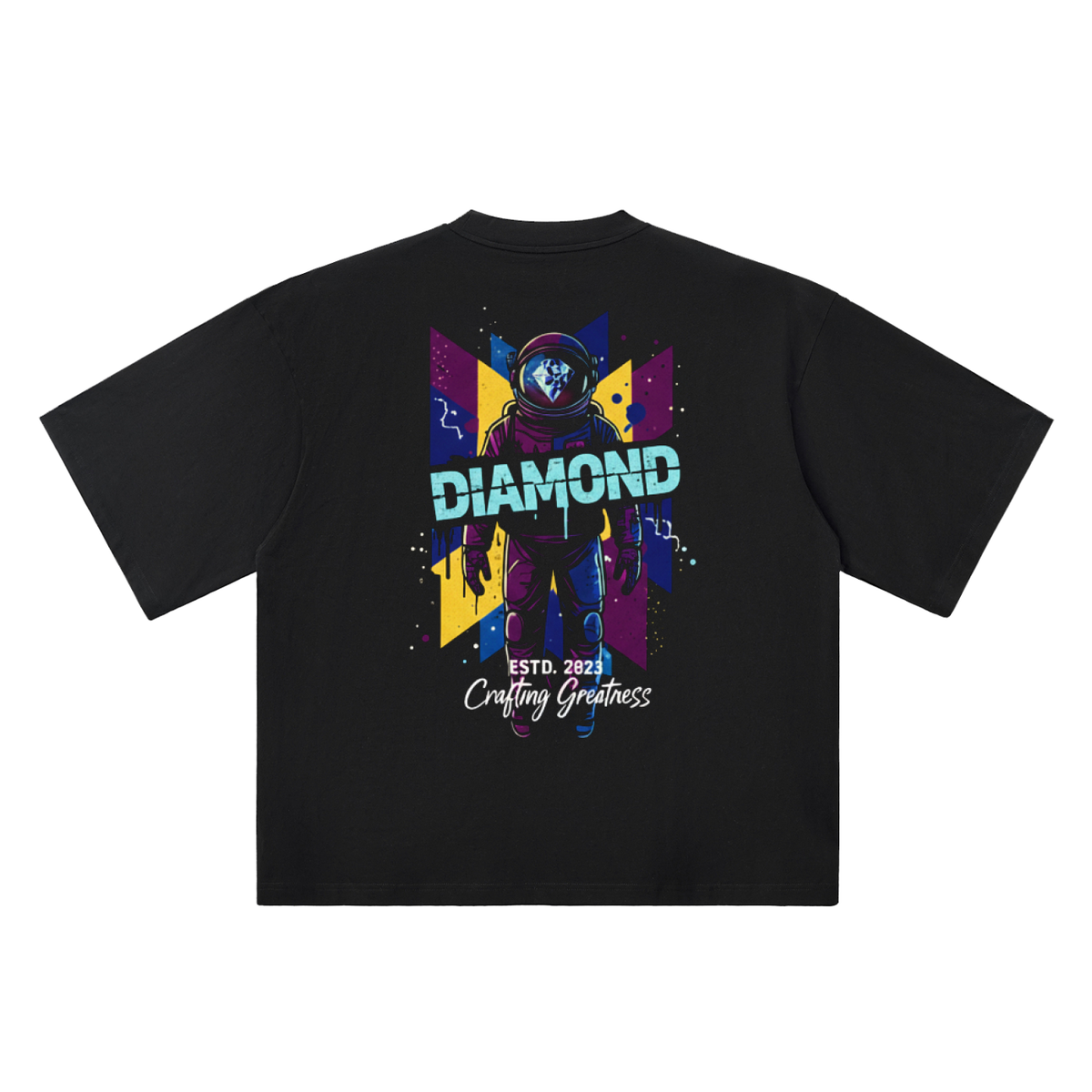 “In Space Diamond” Oversized Drop Shoulder T-Shirt