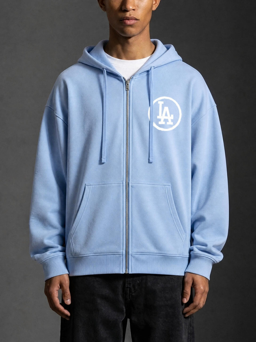 Kike Hernandez  LA Drop-Shoulder Zip Up Hoodie