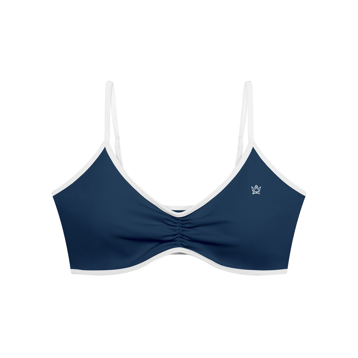 Women's Color Block Ruched V-Neck Sports Bra