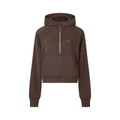 Diamond Cropped Half-Zip Hoodie