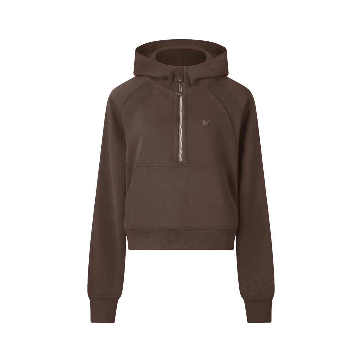 Diamond Cropped Half-Zip Hoodie