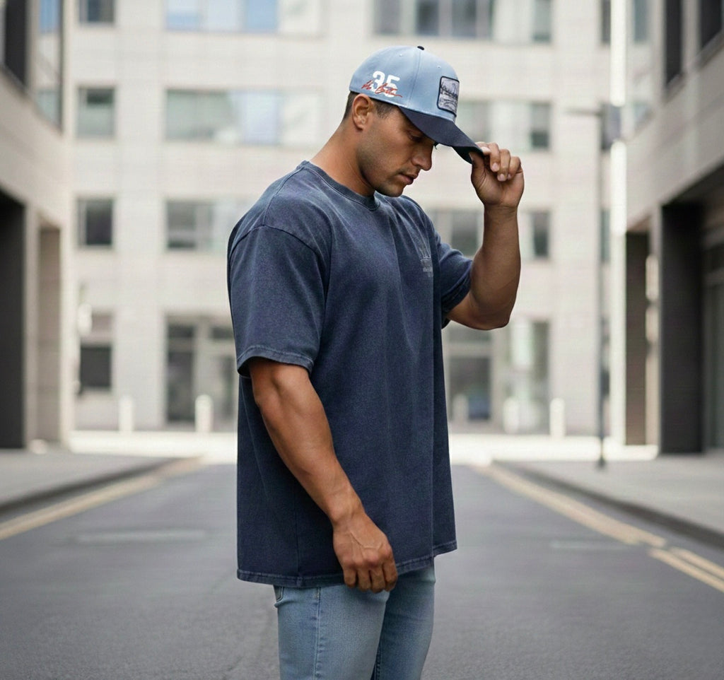 Washed Oversized Cotton T-Shirt "Hiram Bithorn"