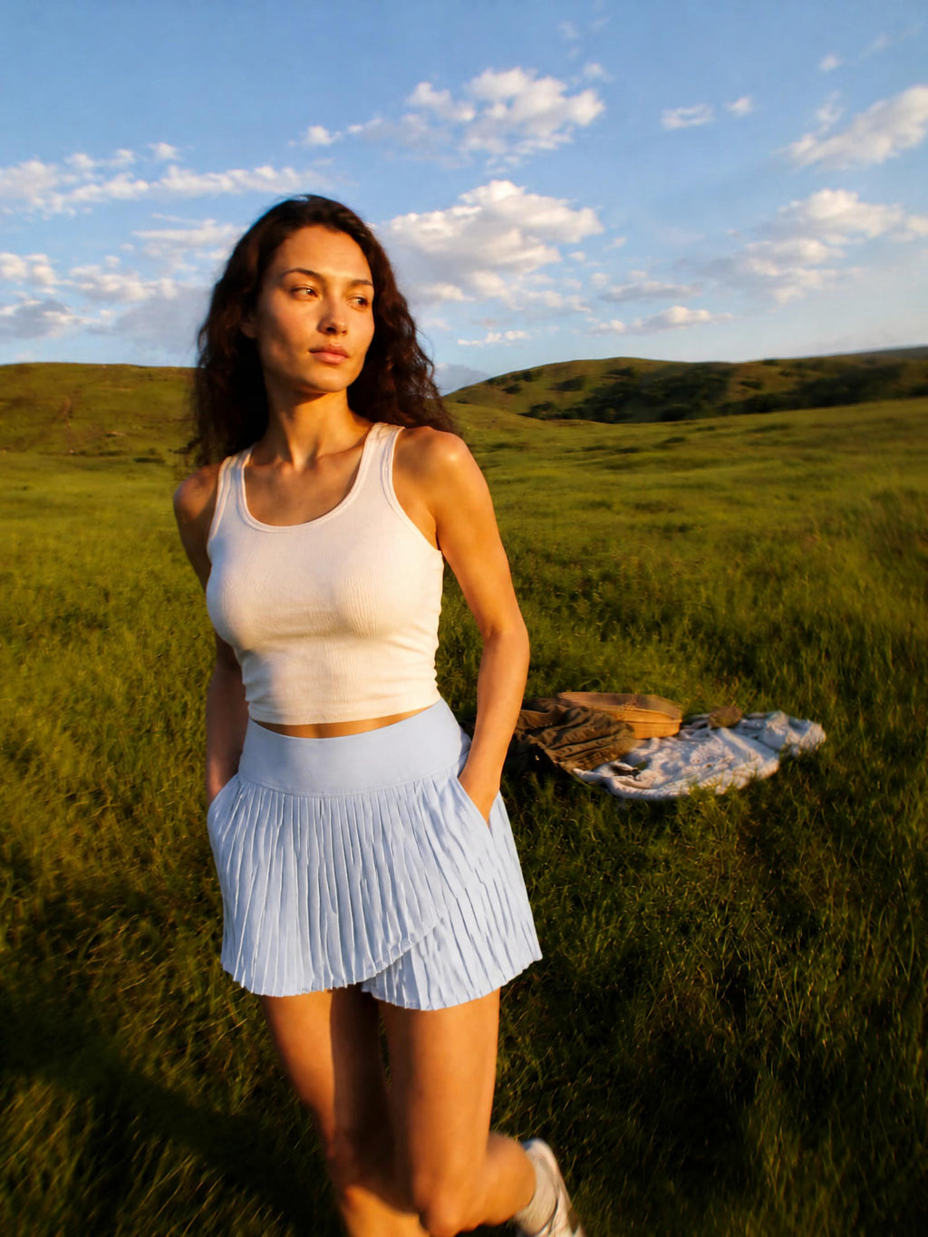 Women's Pleated Yoga Skort