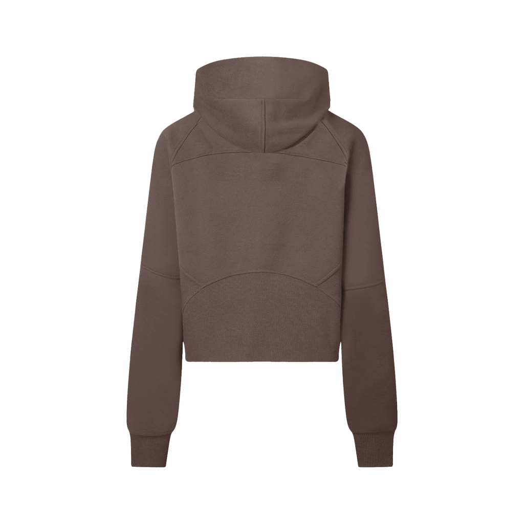 Diamond Cropped Half-Zip Hoodie