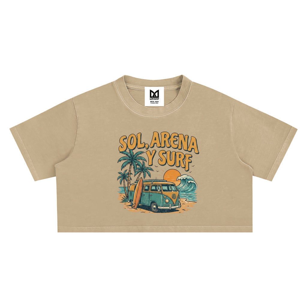 Graphic Washed Crop Top