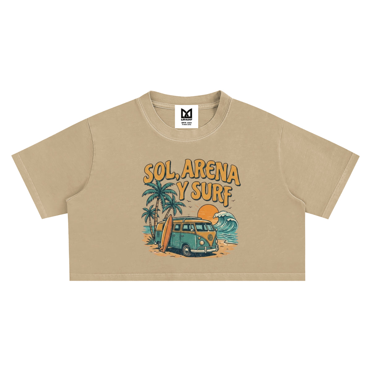Graphic Washed Crop Top