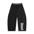 Diamond Plaid Waistband Barrel Sweatpants