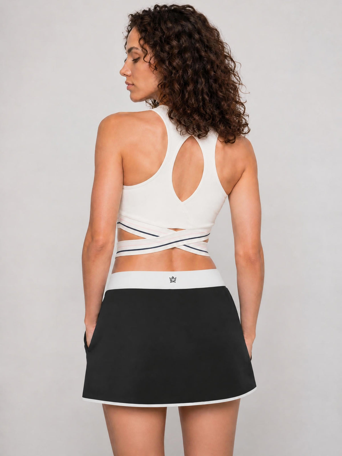 Diamond Color Block A-Line Skort