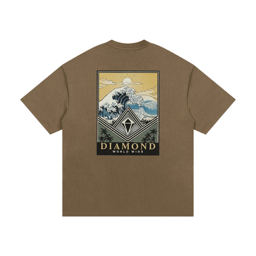 "World Wide Wave" Oversized Heavyweight Loose Cotton T-Shirt
