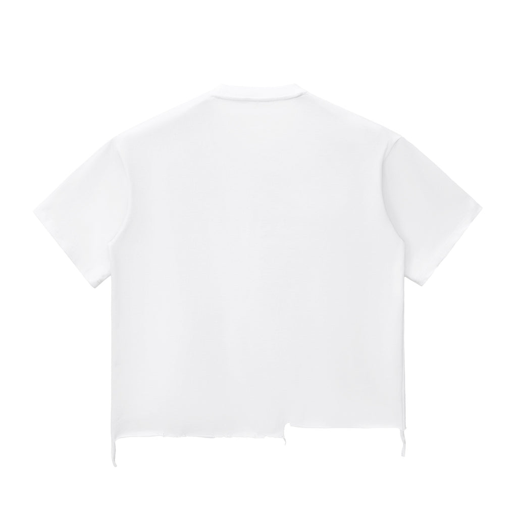 Diamond Snow Wash Raw-Hem Boxy T-shirt