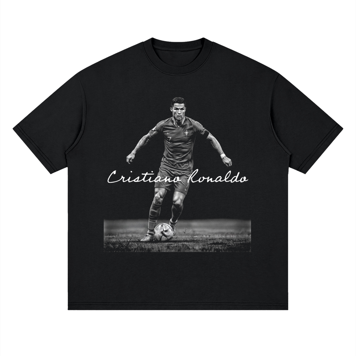 Ronaldo Streetwear Loose Drop Shoulder T-Shirt