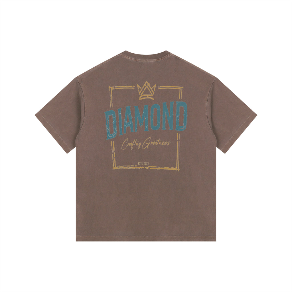 Vintage Washed Oversized Cotton T-Shirt "CRAFTING GREATNESS"